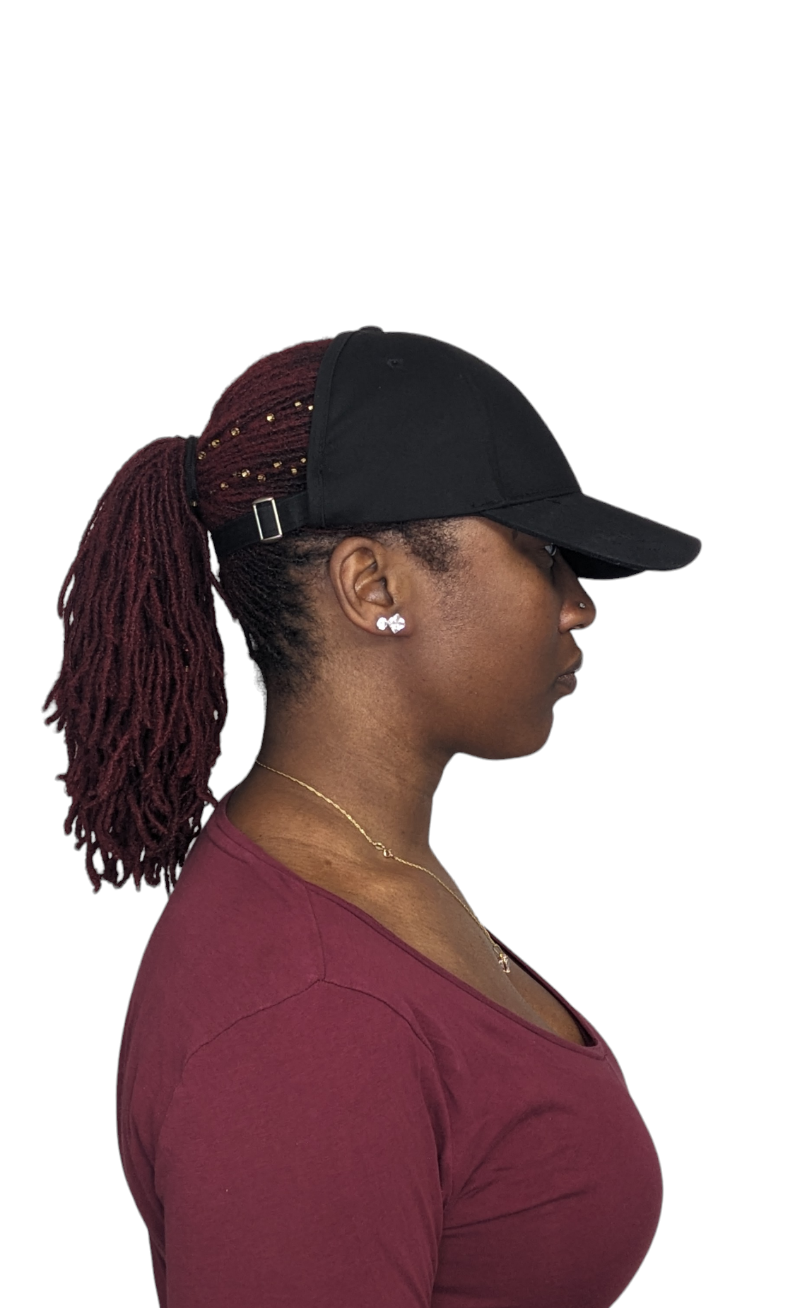 Black Backless Cap