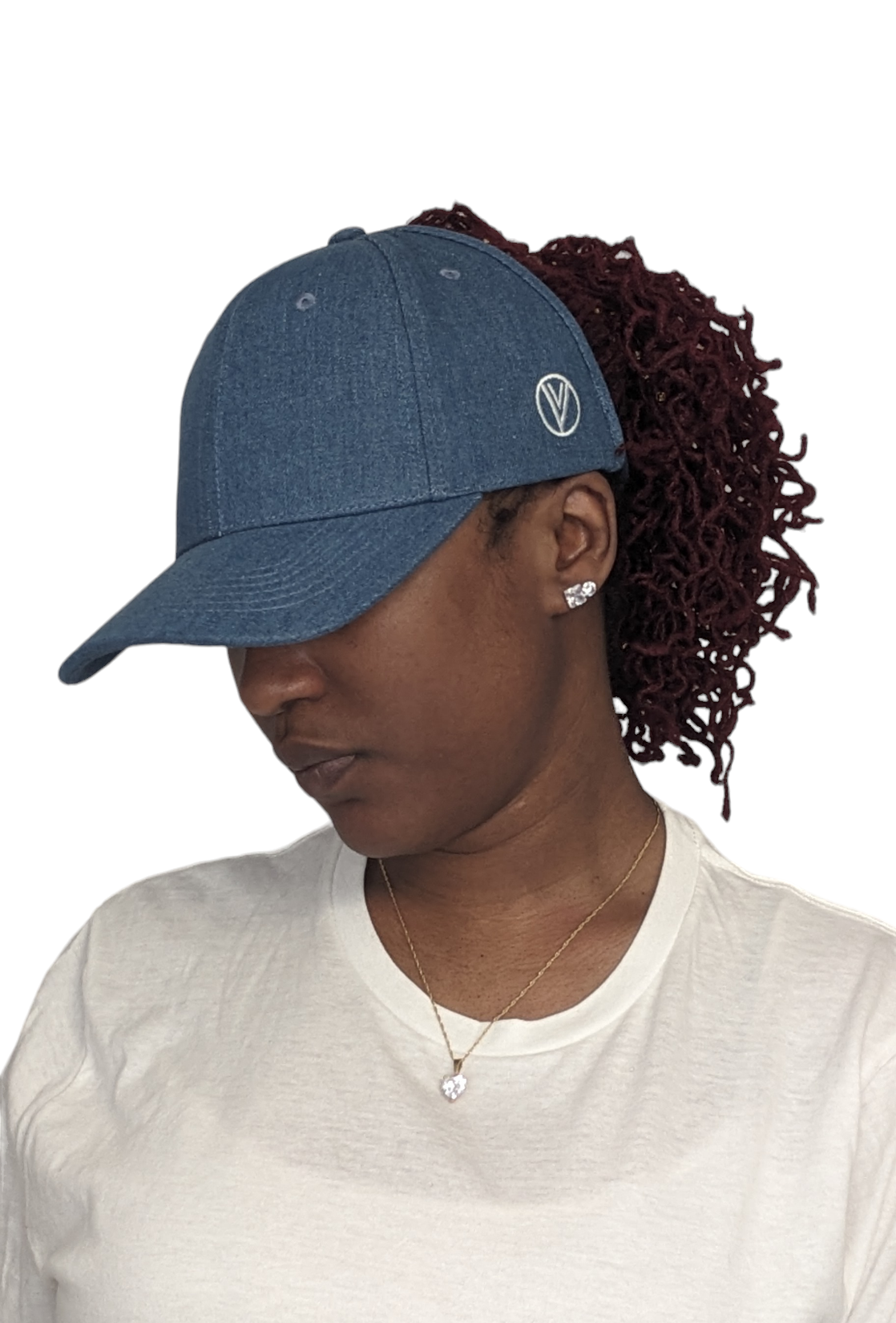 Light Denim Backless Cap