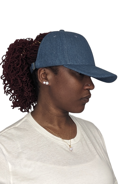 Light Denim Backless Cap